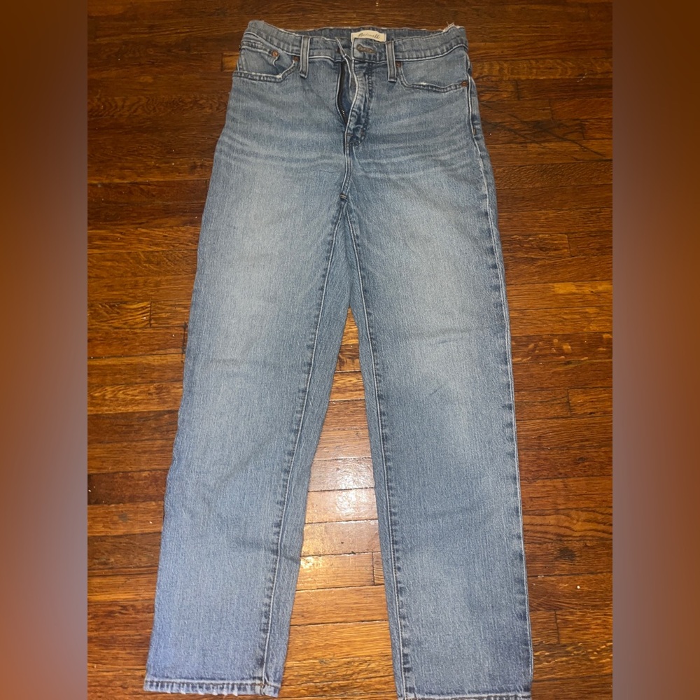 Madewell light wash high rise jeans